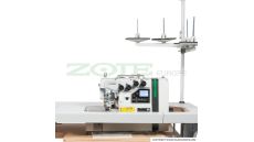 Priemyselný šijací stroj 4-nitný overlock Zoje B9500-13-PD3-02 SET, automatický zdvih pätky, odstrih