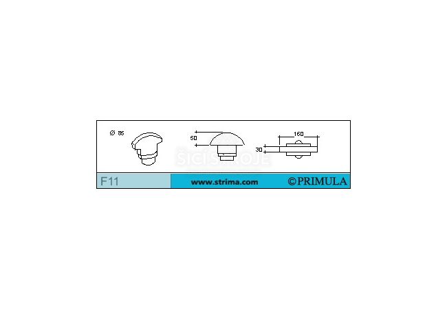 Žehliaca tvarovka bočná (kopýtko) PRIMULA F11