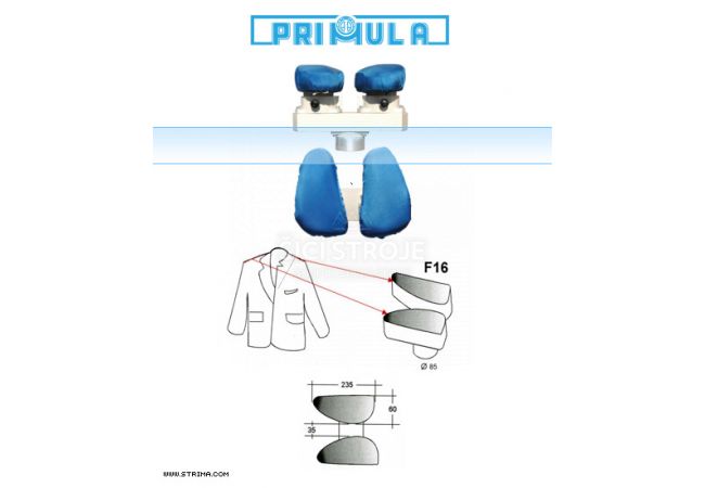 Žehliaca tvarovka pre ramenové švy PRIMULA F16