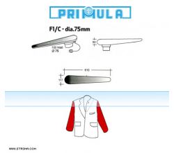 Žehliaci rukávnik s vyhrievaním PRIMULA F1/C - pr. 75mm