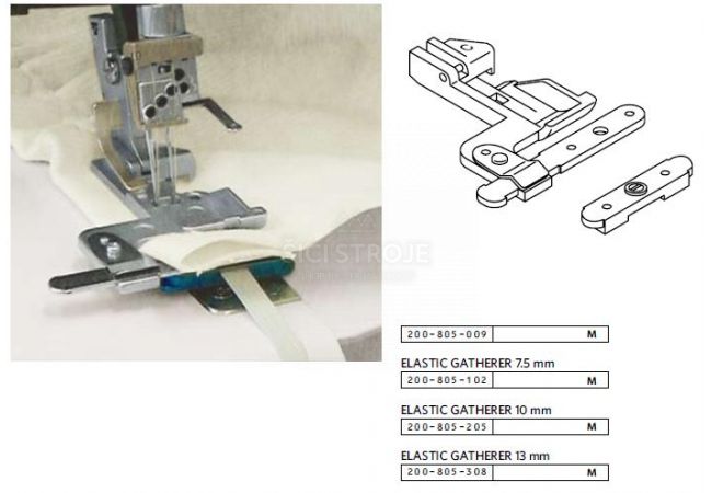 Držiak gumy 200805102 JANOME pre gumu do šírky 8mm