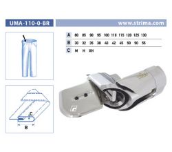 Lemovač na všívanie pásky pre šijacie stroje UMA-110-O-BR 110/42 H