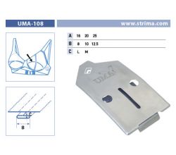 Zakladač pre dvojihlové šijacie stroje UMA-108 16/8 M