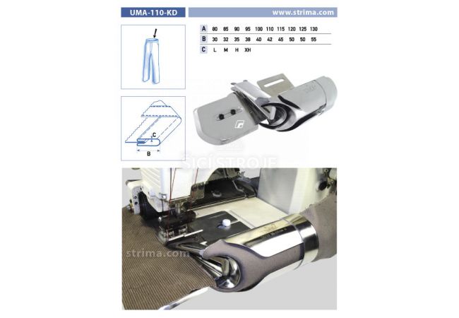 Lemovač na všívanie pásky pre šijacie stroje UMA-110-KD 95/38 M