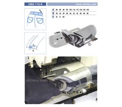 Lemovač na všívanie pásky pre šijacie stroje UMA-110-K 85/32 H