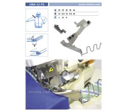 Zakladač výpustkov pre šijacie stroje UMA-32-PG 25/12,5 H