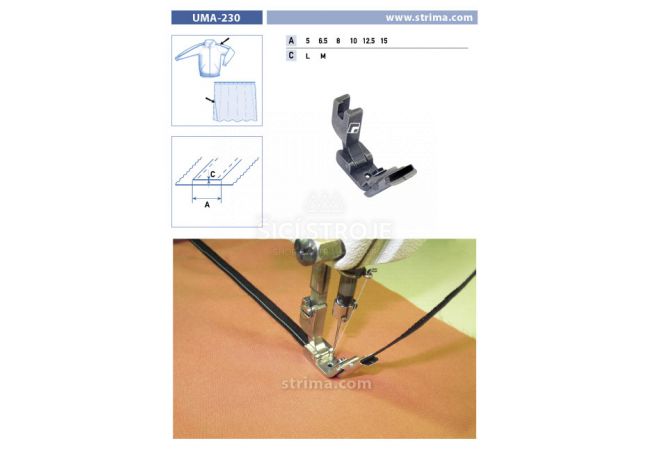 Zakladač špeciálny pre šijacie stroje UMA-230 15 M