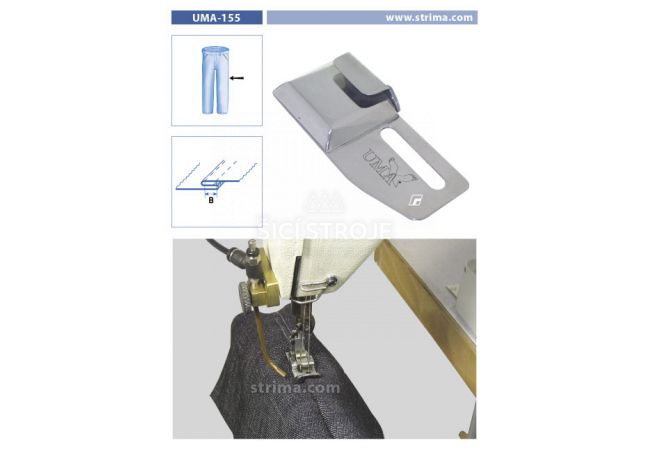 Zakladač na francúzsky šev pre šijacie stroje UMA-155 65/38