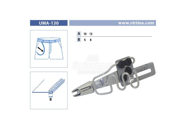 Lemovač skladajúci napoly pre šijacie stroje UMA-130 10/5