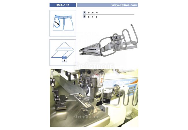 Lemovač obojstranný skladajúci pre šijacie stroje UMA-131 30/8