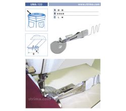 Lemovač na všívanie pásky pre šijacie stroje UMA-133 30/6-19 L