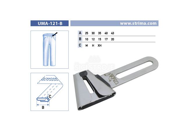 Zakladač pútok pre šijacie stroje UMA-121-B 25/10 XH