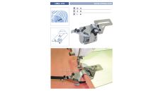 Zakladač dvojitý na vkladanie gumy pre šijacie stroje UMA-310 12/10 M