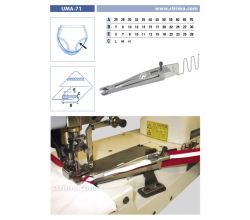 Lemovač jednostranný pre šijacie stroje UMA-71 28/9/7 M