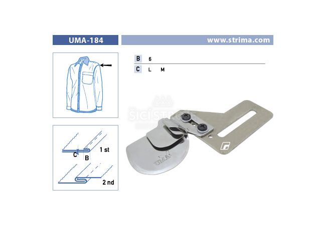 Zakladač špeciálny pre šijacie stroje UMA-184 6 L