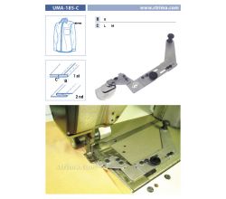 Zakladač pre dvojihlové šijacie stroje UMA-185-C 6 L
