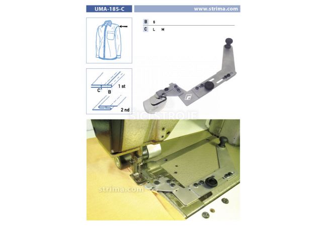 Zakladač pre dvojihlové šijacie stroje UMA-185-C 6 L