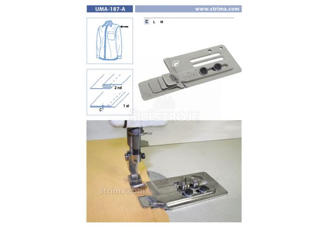 Zakladač špeciálny pre šijacie stroje UMA-187-AL