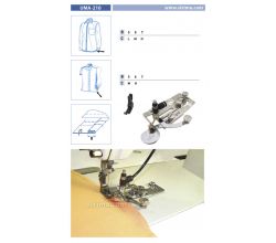 Zakladač s podvinutím pre šijacie stroje UMA-210 6 L