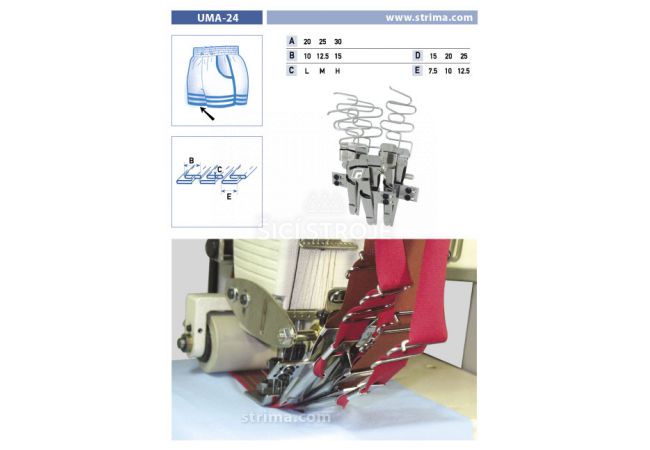 Zakladač špeciálny pre šijacie stroje UMA-24 20/10x15/7 M