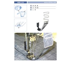 Pätka pre dvojihlové šijacie stroje UMA-232 25/12,5 M