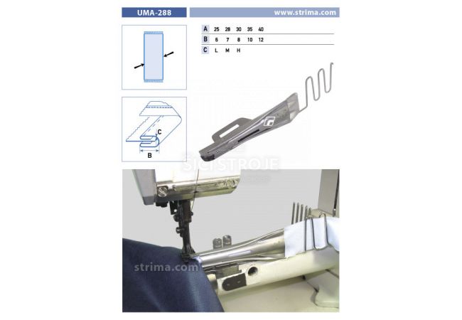 Lemovač obojstranný pre šijacie stroje UMA-288 40/12 M