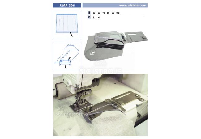 Zakladač špeciálny pre šijacie stroje UMA-306 100 M