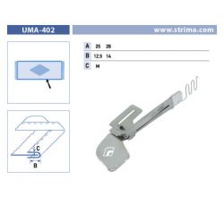 Lemovač skladajúci napoly pre šijacie stroje UMA-402 25/12,5 M