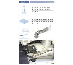 Lemovač na všívanie pásky pre šijacie stroje UMA-165-K 85/32 M