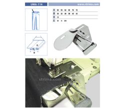Zakladač pásky pre šijacie stroje UMA-114 72/42/12 H
