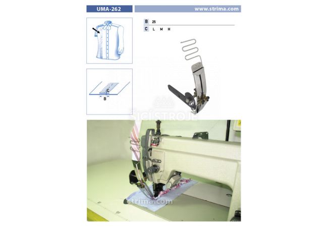 Zakladač špeciálny pre šijacie stroje UMA-262 25 M
