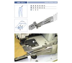 Lemovač na všívanie pásky pre šijacie stroje UMA-165-L 90/35 H