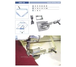 Lemovač pre cik cak pre šijacie stroje UMA-68-PF 25/12,5 M