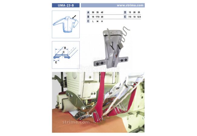 Zakladač špeciálny pre šijacie stroje UMA-23-B 30/15x15/7,5 M