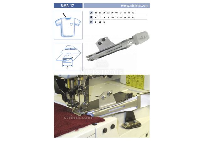 Lemovač obojstranný pre šijacie stroje UMA-17 55/17 M
