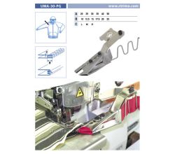 Zakladač výpustkov pre šijacie stroje UMA-30-PG 25/12,5 M