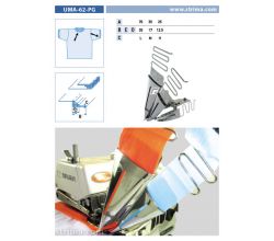 Zakladač výpustkov pre šijacie stroje UMA-62-PG 70/35x35/17x25/12,5 M