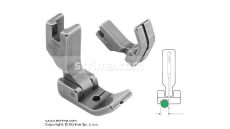Kĺbová pätka pre všívanie kedru pre šijacie stroje, ľavá 1.6mm P69LH1/16