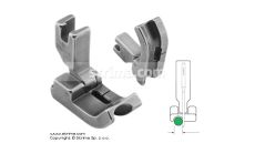 Kĺbová pätka na všívanie kedru pre šijacie stroje, ihlové podávanie, ľavá 8.0mm P69LH-NF 5/16