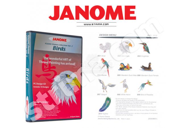 Kolekcia výšiviek Janome - Birds