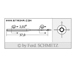 Strojové ihly pre priemyselné šijacie stroje Schmetz 29-C-151 160
