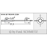 Strojové ihly pre priemyselné šijacie stroje Schmetz 108X1 80