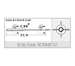 Strojové ihly pre priemyselné šijacie stroje Schmetz 134 CR 90