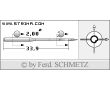 Strojové ihly pre priemyselné šijacie stroje Schmetz 134 CR 100