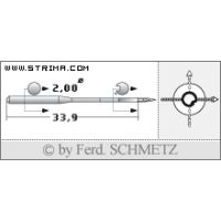 Strojové ihly pre priemyselné šijacie stroje Schmetz 134 CR 100