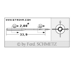 Strojové ihly pre priemyselné šijacie stroje Schmetz 134 CR 110