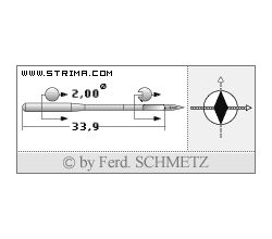 Strojové ihly pre priemyselné šijacie stroje Schmetz 134 DI 120