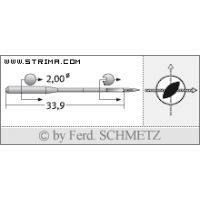 Strojové ihly pre priemyselné šijacie stroje Schmetz 134 KK LR 80