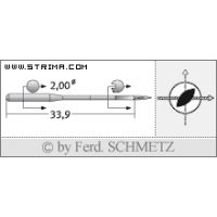 Strojové ihly pre priemyselné šijacie stroje Schmetz 134 LR 150