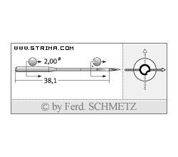 Strojové ihly pre priemyselné šijacie stroje Schmetz 134-35 CR 120